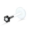 Gemstone Flower Shaped Labrets Push-in LA-374